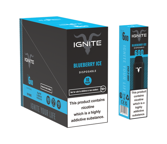 Ignite V6 Vape 10Pack | Blueberry Ice | 2% Nicotine | 600+ Puffs