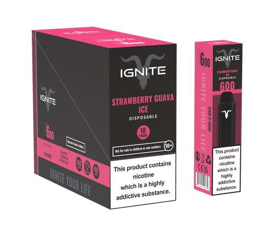 Ignite V6 Vape 10Pack | Guava Ice | 2% Nicotine | 600+ Puffs