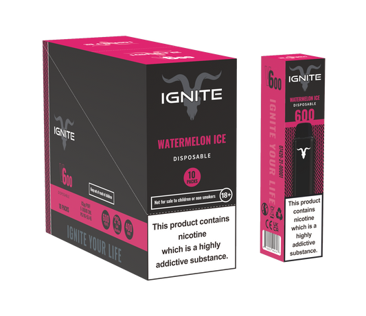 Ignite V6 Vape 10Pack | Watermelon Ice | 2% Nicotine | 600+ Puffs